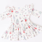 Clara's Christmas Twirl Flutter Bodysuit