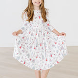 Clara's Christmas Ruffle Twirl Dress