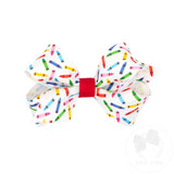 Crayon School Themed Printed Grosgrain Hair Bow