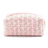 Classic Travel Makeup Pouch | Pink Floral