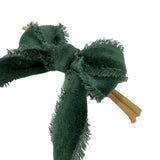 Green Velvet Headband Bow