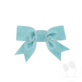 Mini Velvet Two-Loop Bow with Fancy Cut Tail