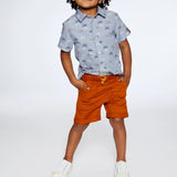 Dusty Orange Stretch Twill Short