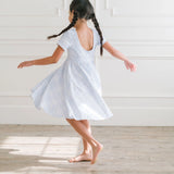 Classic Twirl in Blue Bunnies  | Pocket Twirl Dress
