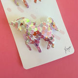 2PK Novelty Clips| Pink Multi Unicorn