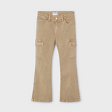 Khaki Flared Cargo Pant