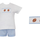Football Smocked Short Set