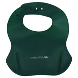 Forest Green Silicone Bib with Crumb Catcher