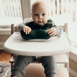 Forest Green Silicone Bib with Crumb Catcher