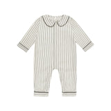 Baby Pajama Romper | Forest Pinstripe