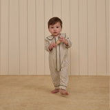 Baby Pajama Romper | Forest Pinstripe