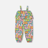 Organic Cotton Jersey Jumpsuit Printed Fruits Square