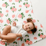 Muslin Swaddle Baby Blanket: Camellia Soft Bamboo Cotton Blend
