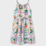 Travel Printed Halter Dress