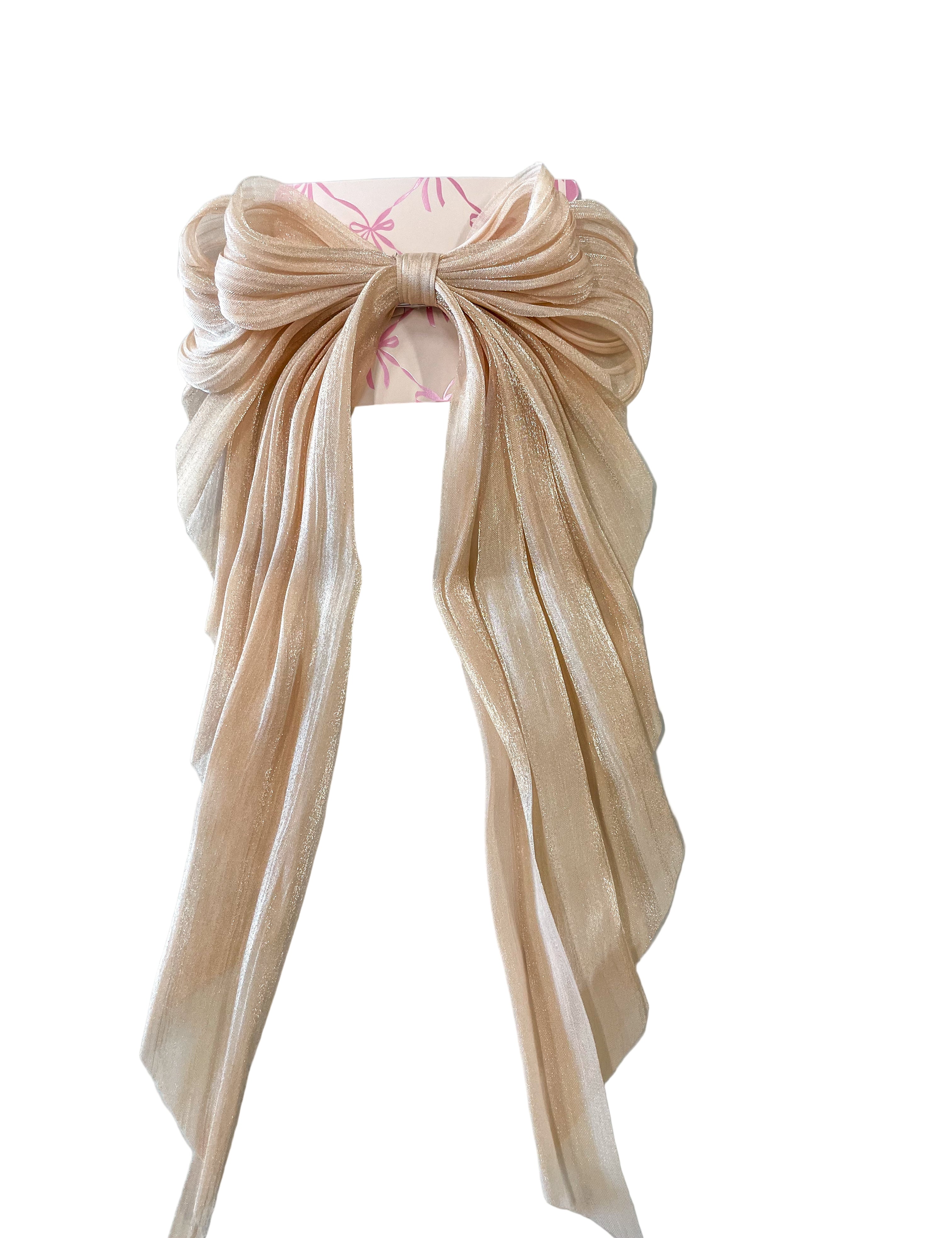 Shimmer Tulle Bow (color options)