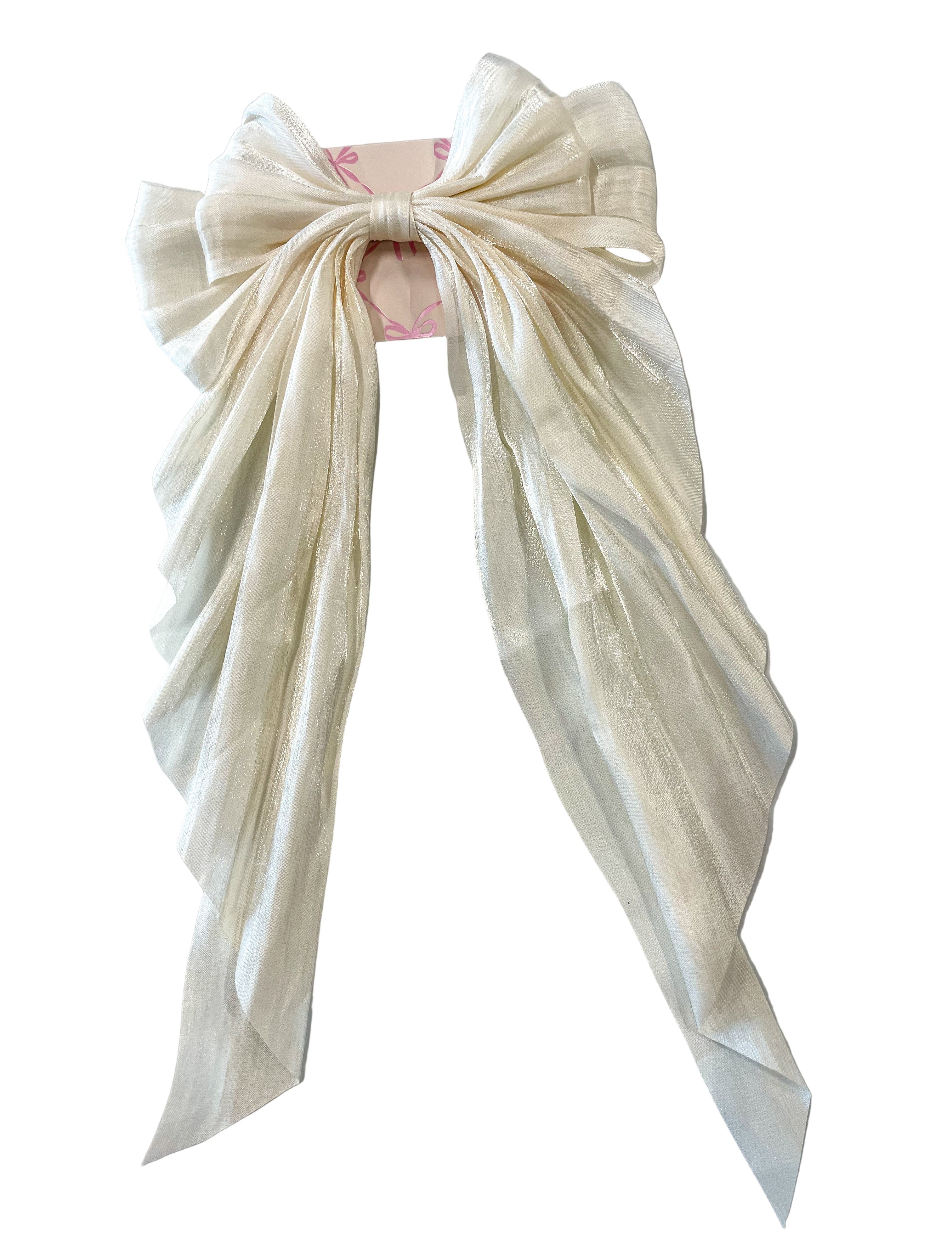 Shimmer Tulle Bow (color options)