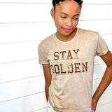 Stay Golden Copper Foil Patch Tee