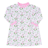 Pink Holiday Toile Dress