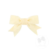 Mini Velvet Two-Loop Bow with Fancy Cut Tail