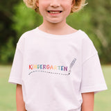 S/S White Kindergarten Multi T-Shirt