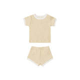 Waffle Shortie Set | Lemon