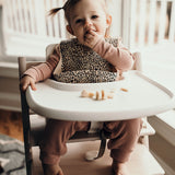Leopard Print Silicone Bib with Crumb Catcher