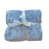 Dusty Blue Chenille Blanket