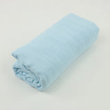 Light Blue Solid Cotton Muslin Swaddle