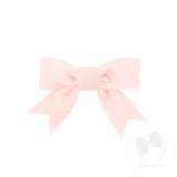 Mini Velvet Two-Loop Bow with Fancy Cut Tail