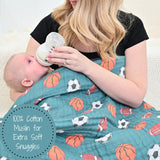 Little Athlete Muslin Swaddle Blanket