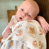 Shrimp And Grits Muslin Swaddle Blanket