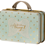 Little Sister Angel Mouse in Suitcase