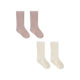 Sock Set | Natural and Mauve