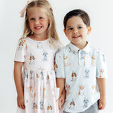 Boys Party Pups S/S Polo