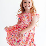 Spooktacular Flutter Sleeve Twirl Dress
