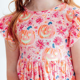 Spooktacular Flutter Sleeve Twirl Dress