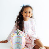 Party Time L/S Ruffle Hem Twirl Dress