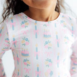 Party Time L/S Ruffle Hem Twirl Dress