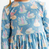 Nativity L/S Ruffle Hem Twirl Dress