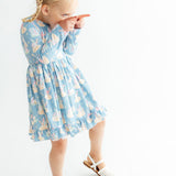 Nativity L/S Ruffle Hem Twirl Dress