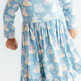 Nativity L/S Ruffle Hem Twirl Dress