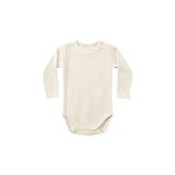 Waffle Long Sleeve Bodysuit || Natural