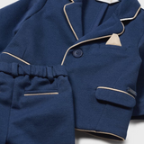 Navy Cotton Suit Set