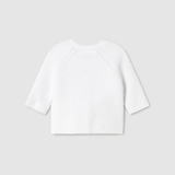 Newborn Knit Cardigan with Buttons - White