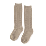 Oat Cable Knit Knee High Sock