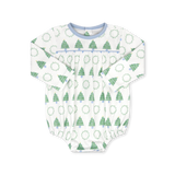 Oh Christmas Tree Long Sleeve Bubble - Blufton Blue