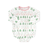 Oh Christmas Tree Long Sleeve Bubble - Pensacola Pink