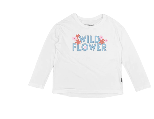 Wild Flower L/S Tee - White