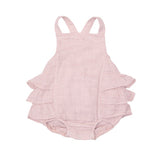 Solid Muslin Ballet Slipper Ruffle Sunsuit