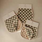 Muslin Burp Cloth 2pk - Olive Check/Natural Check